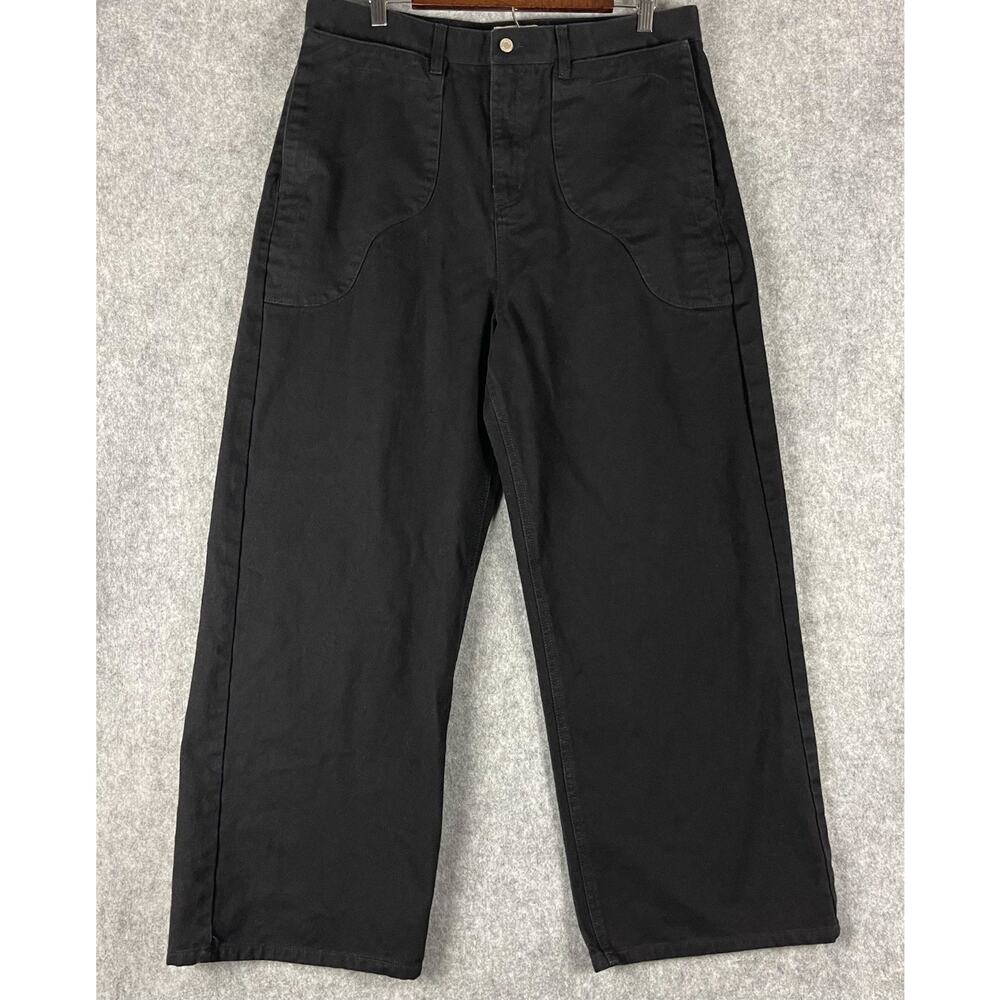 Joshua Mohamed Jeans Men 34x28 Black Wide Leg Baggy Skate Grunge Hip Hop